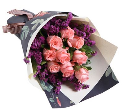 send bouquet of pink roses to japan